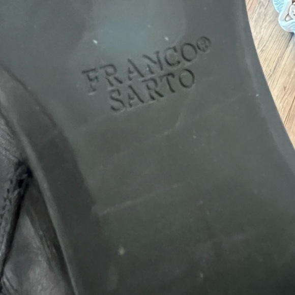Franco Sarto black leather boots 10.5 jones buckle 1.75” heel - Picture 10 of 11